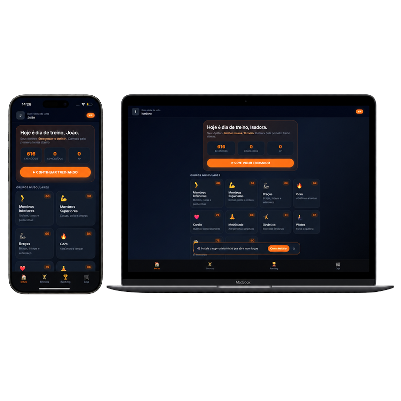 App Entreno con Bandas abierto en el celular, con clases en video
